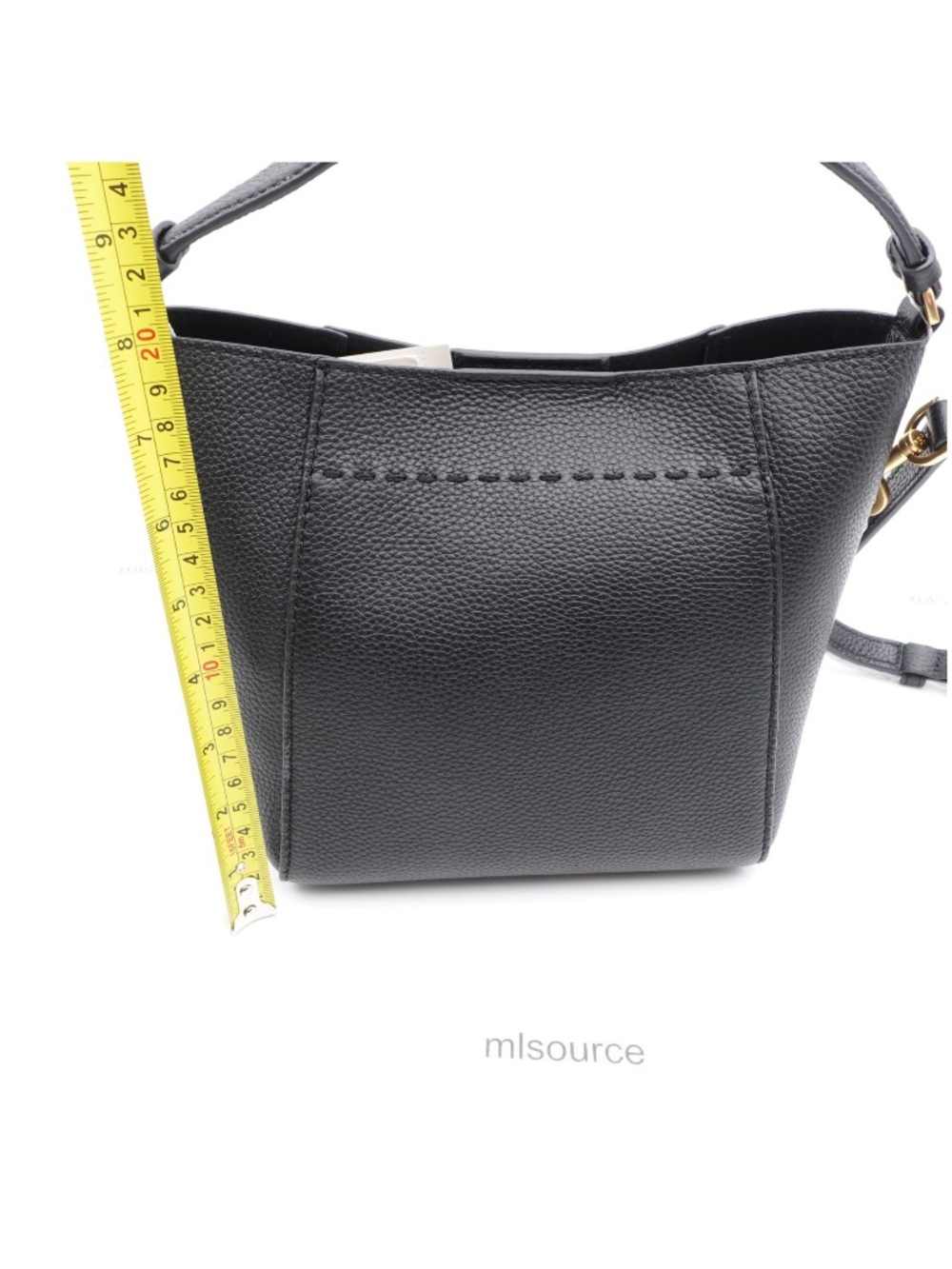 NEW Tory Burch Mcgraw Small Bucket Bag Women's 749560920-001 Black Leather - Picture 7 of 16